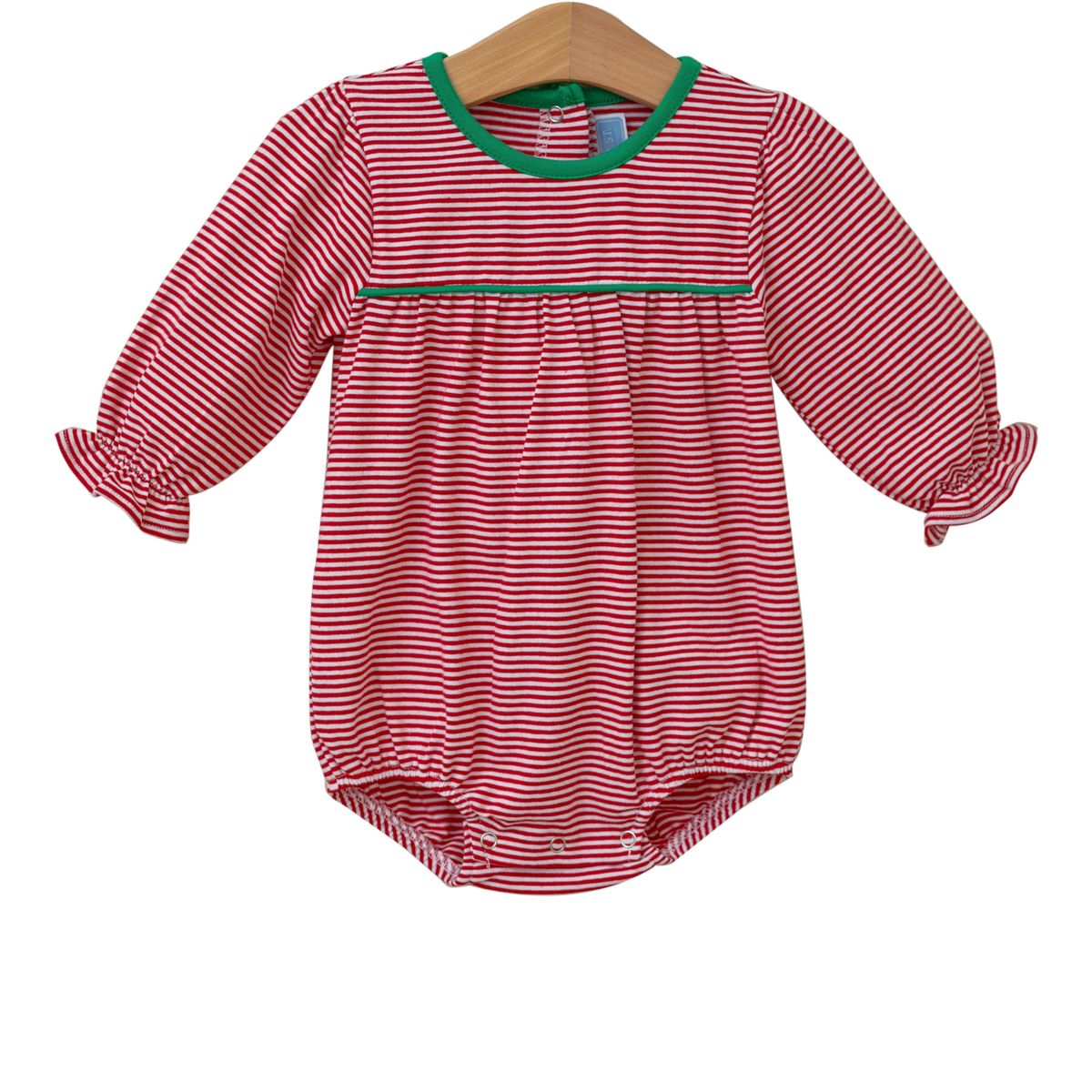 Ellie Bubble- Red Stripe/Green