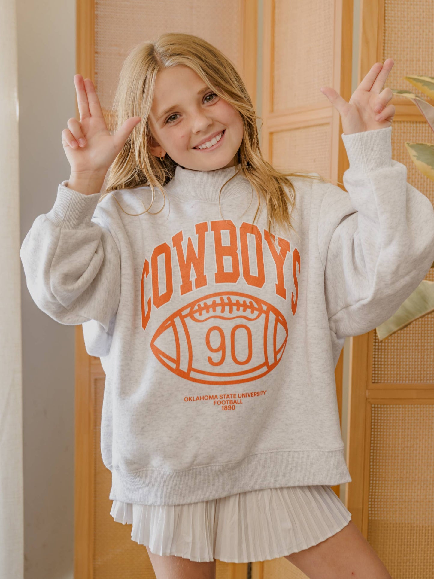 Children's OSU Cowboys Campus Classic Mock Neck Sweatshirt