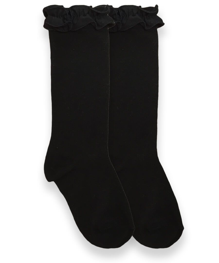 Ruffle Knee High Socks - 1 Pair
