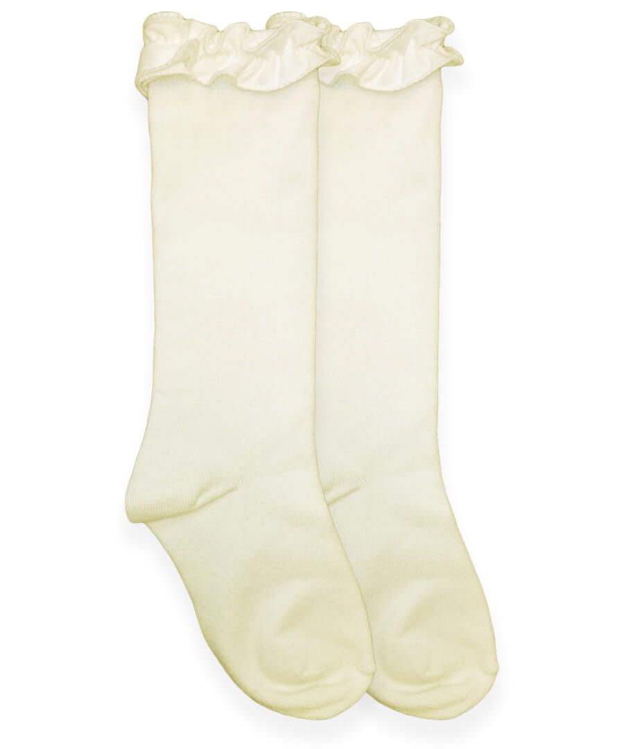 Ruffle Knee High Socks - 1 Pair