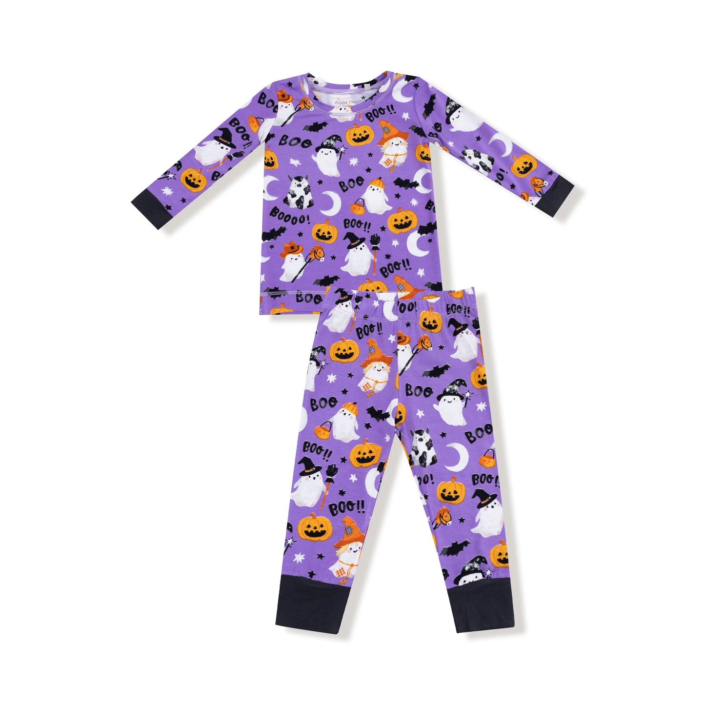 Costumed Ghosts - Glow In The Dark - Purple Long Sleeve Loungewear Set