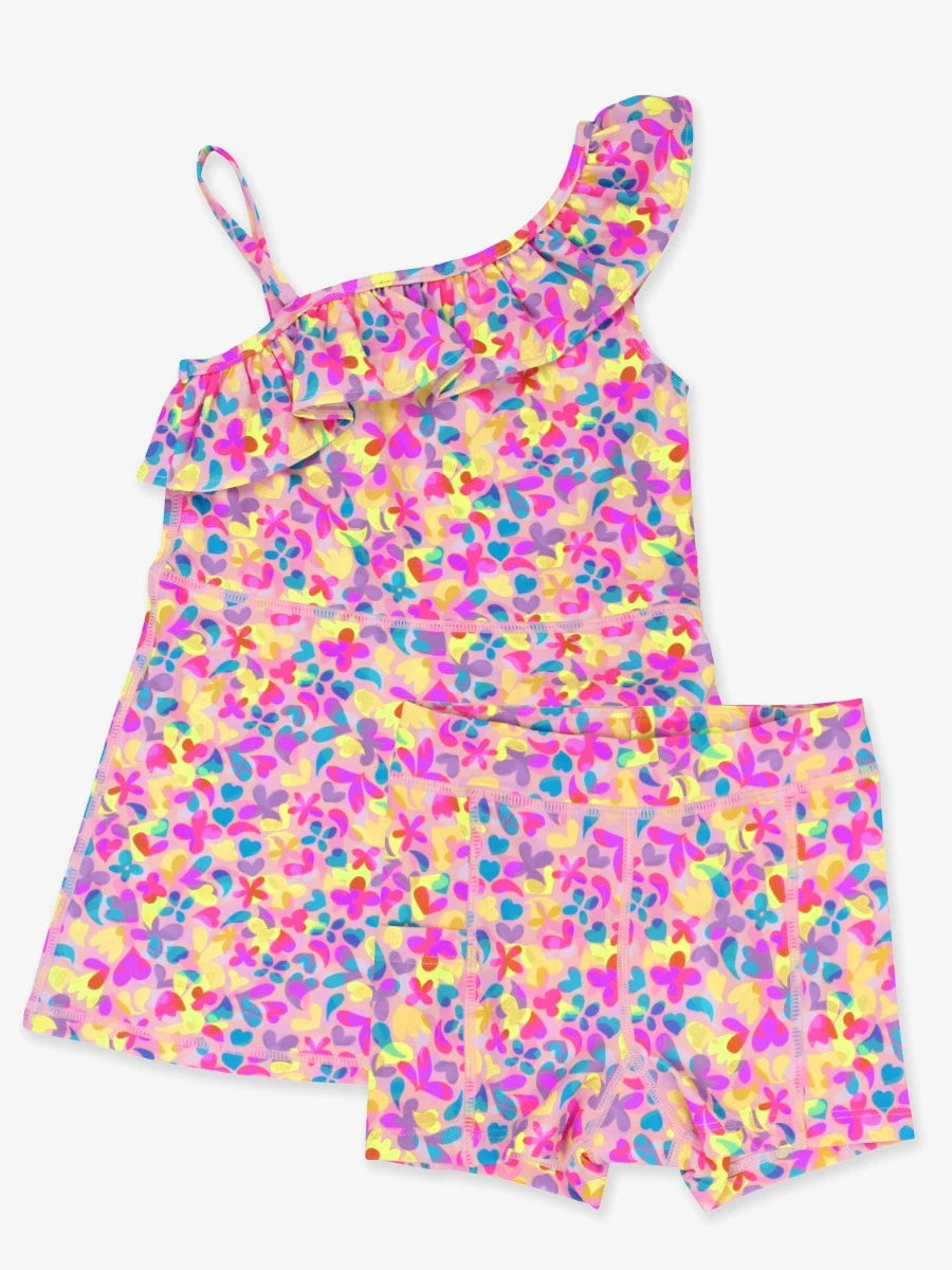 Active Tennis Dress and Bike Short Set - Vibrant Neon