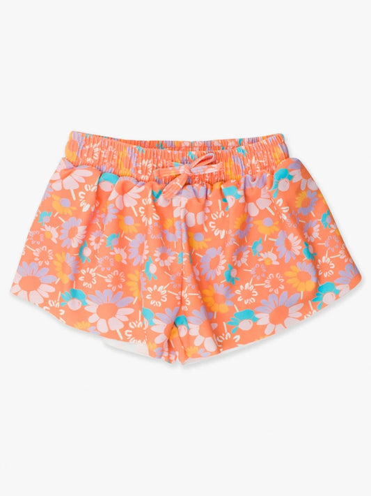 Active Butterfly Shorts - Coral Floral