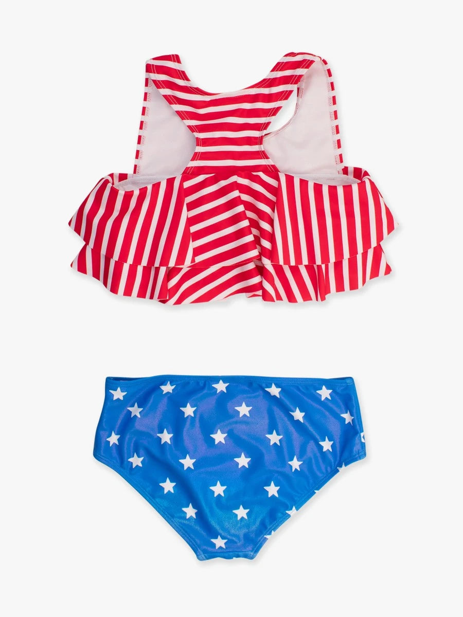 Flounce Bikini- Shimmer Stars and Stripes