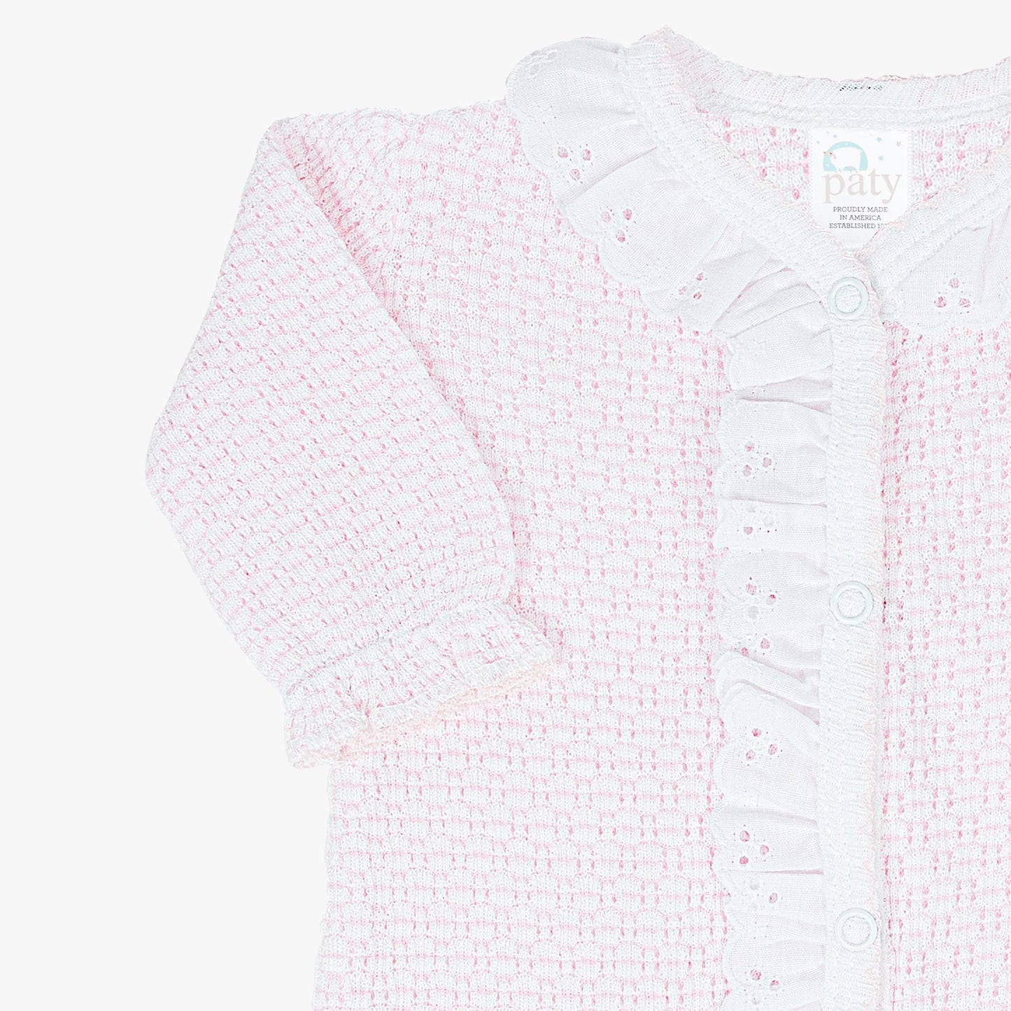 Paty Knit Footie with Eyelet