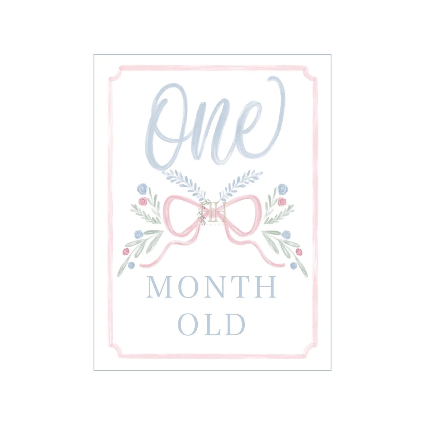 Floral Bow Milestone Cards