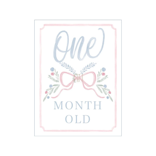 Floral Bow Milestone Cards