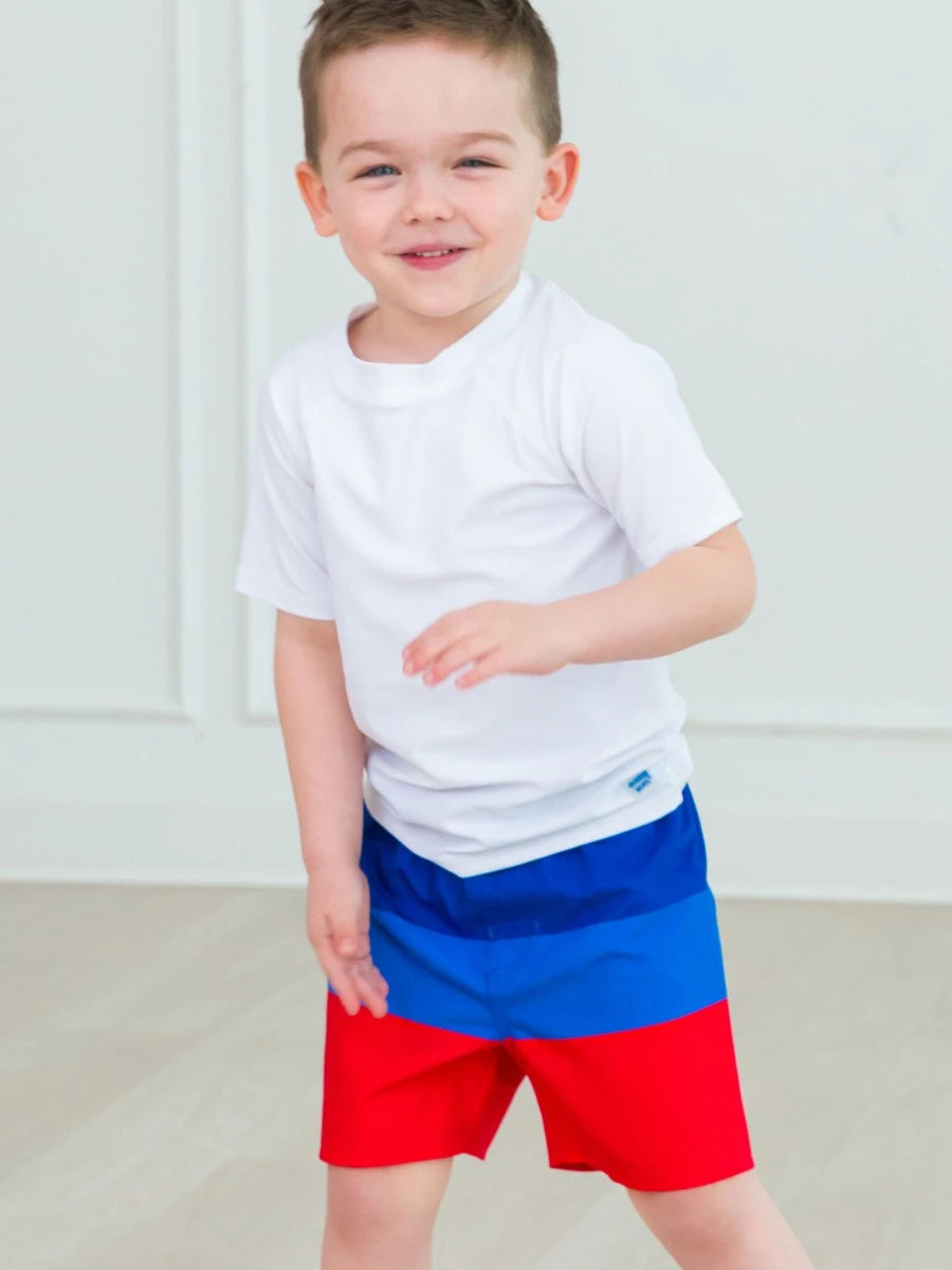 Swim Trunks- LIBERTY COLOR BLOCK