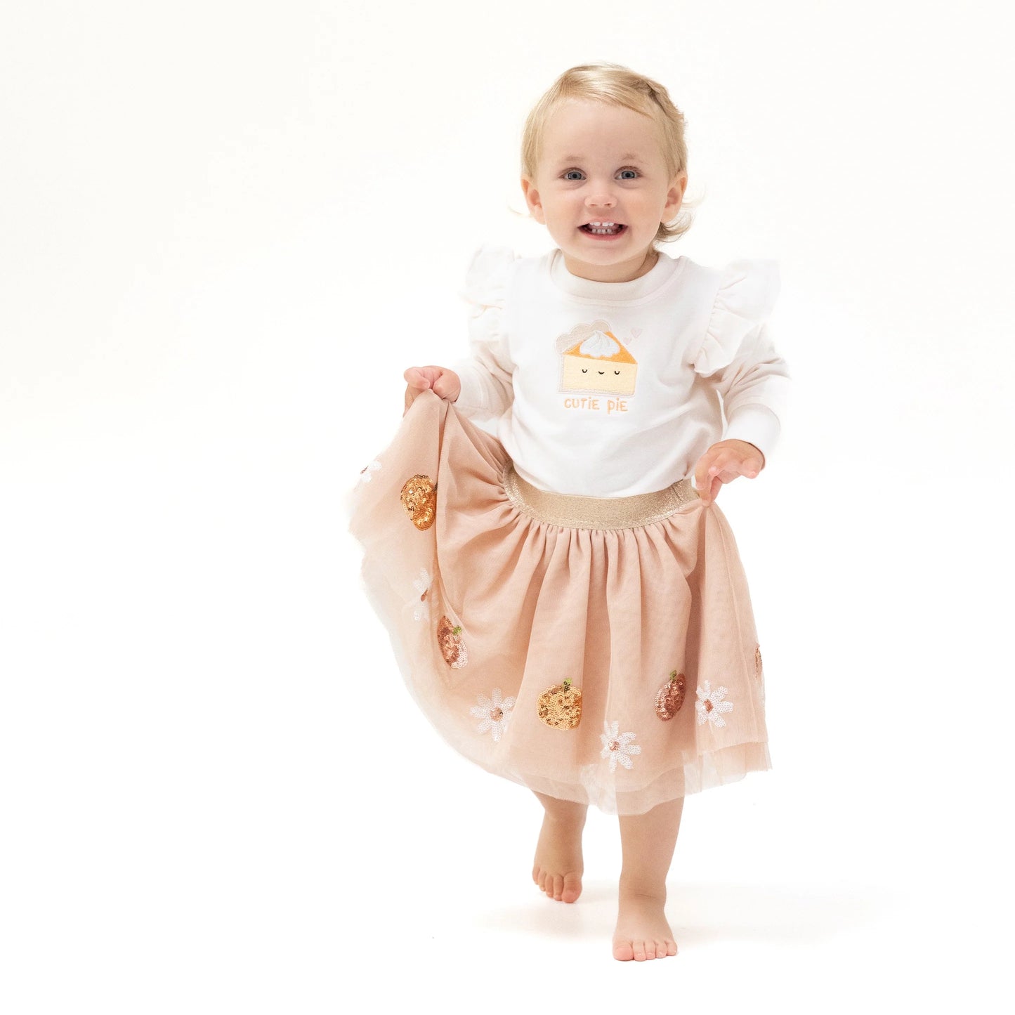 Cutie Pie Pumpkins and Flowers Tutu Skirt