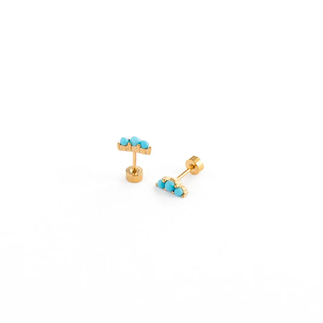Turquoise Bar Stud Earring