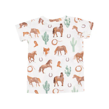 Loungewear Short Set - Western Horses