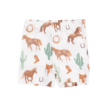 Loungewear Short Set - Western Horses
