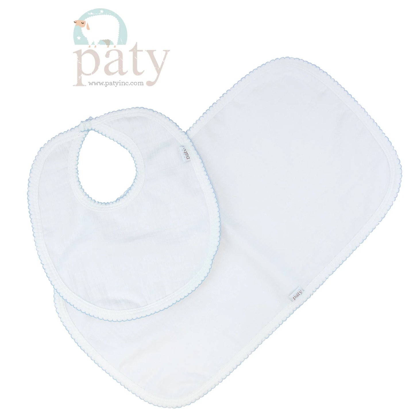 Paty Double Gauze Bib/Burp Set