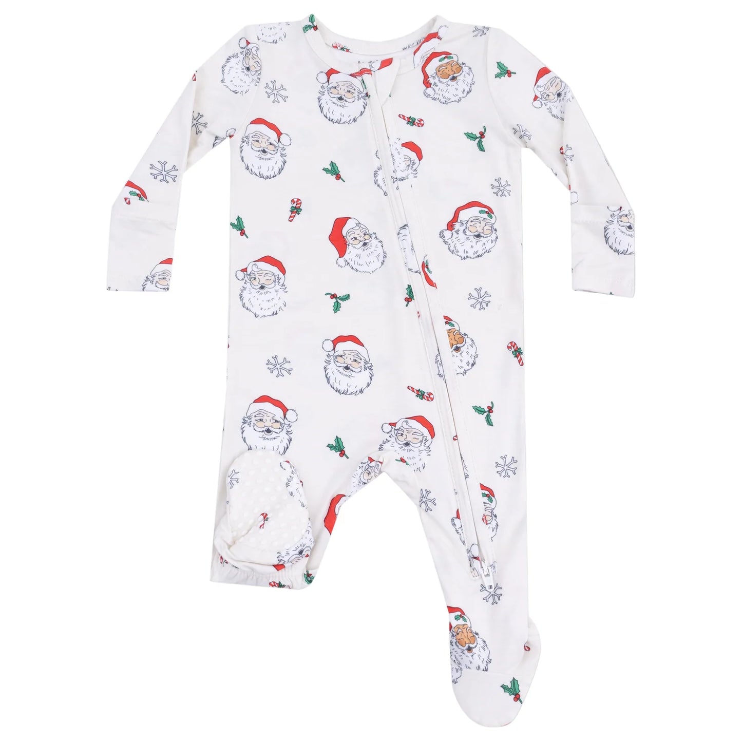 Vintage Santa- 2 Way Zipper Footie