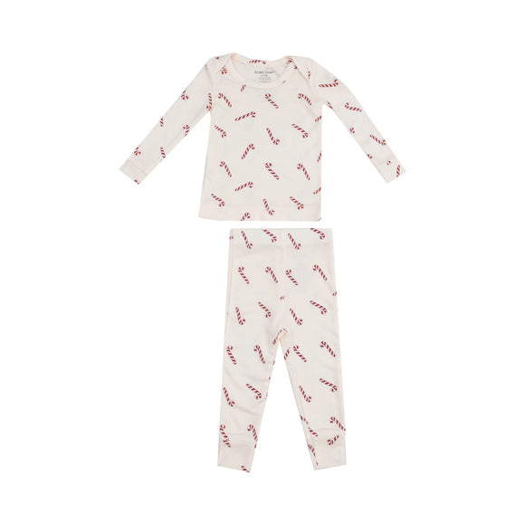 Candy Canes Loungewear Set- Rib Nit Fabric