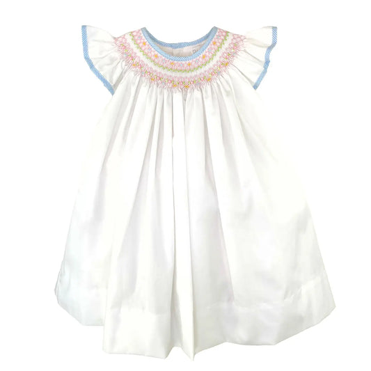 Dress with Multicolored Bishop Smocking