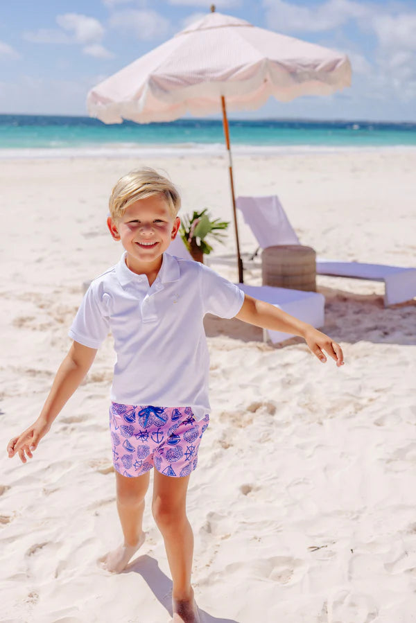 Prim & Proper Polo- Worth Avenue White