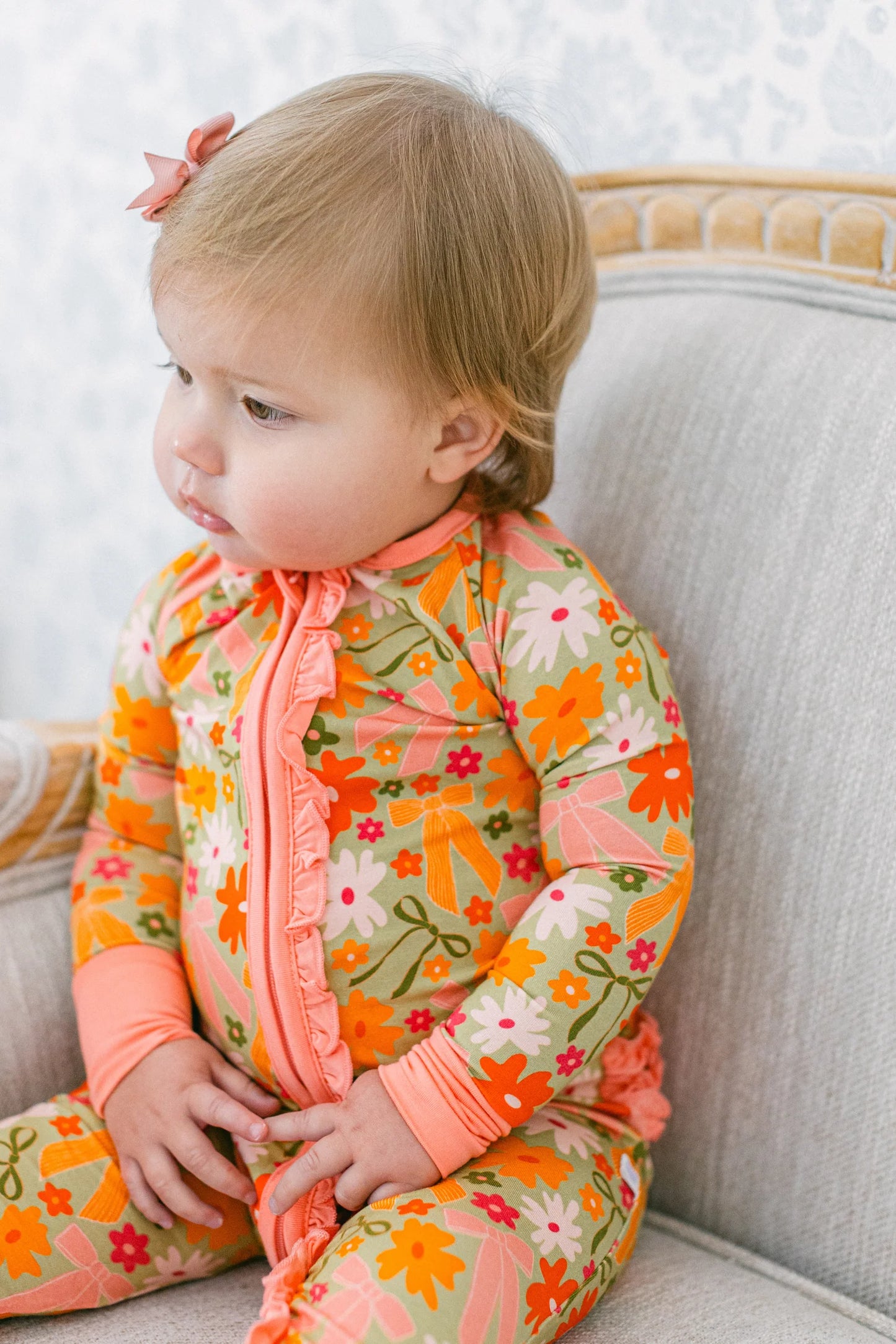 Fall Flower- Ruffle Romper