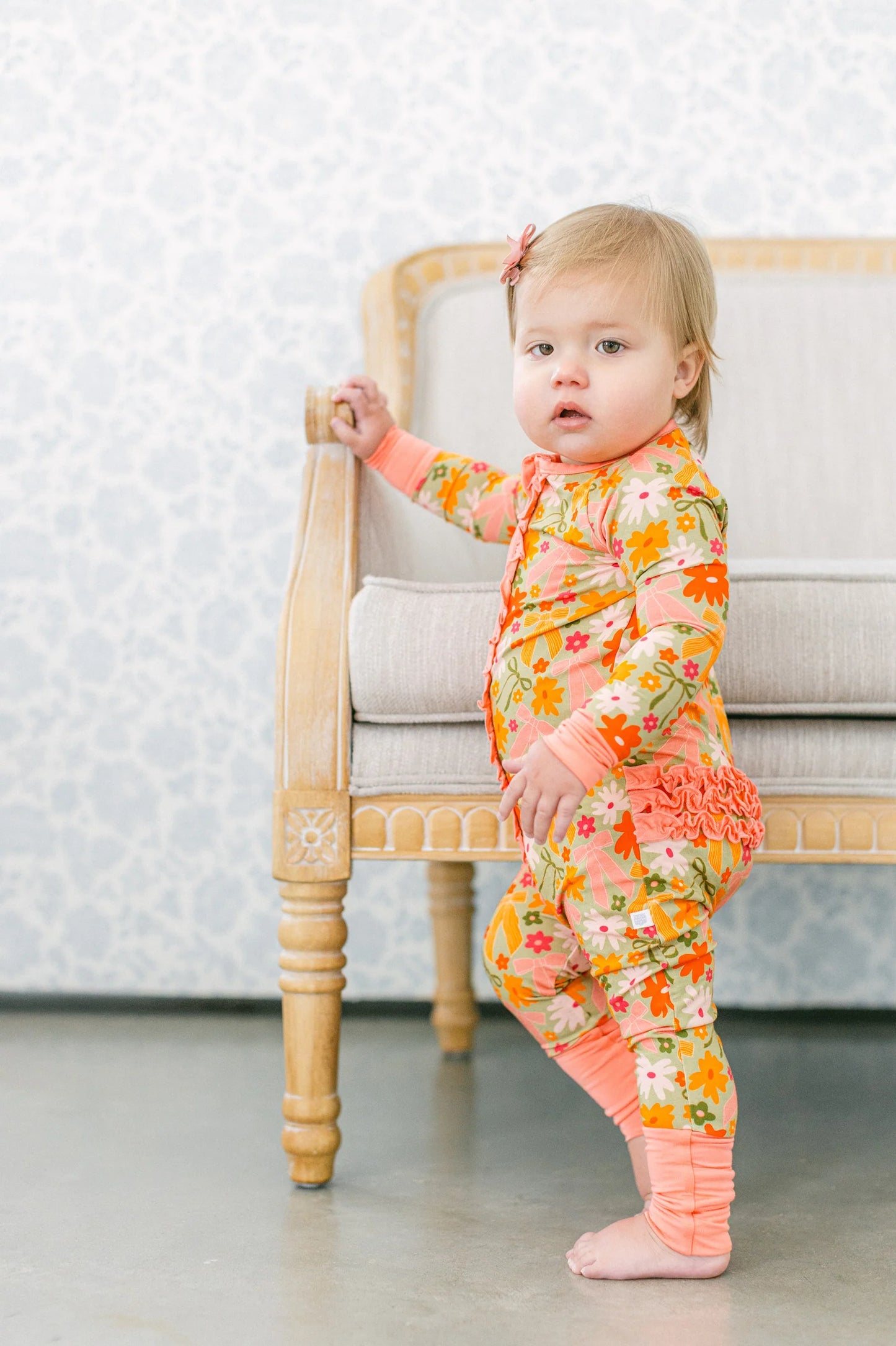 Fall Flower- Ruffle Romper