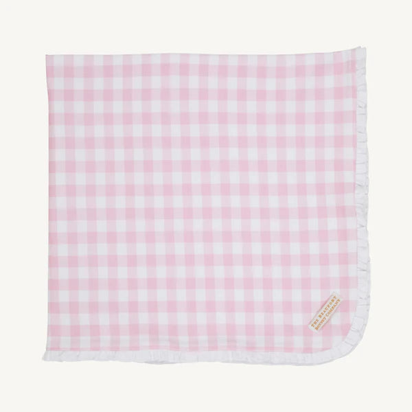 Baby Buggy Blanket- Palm Beach Pink Gingham