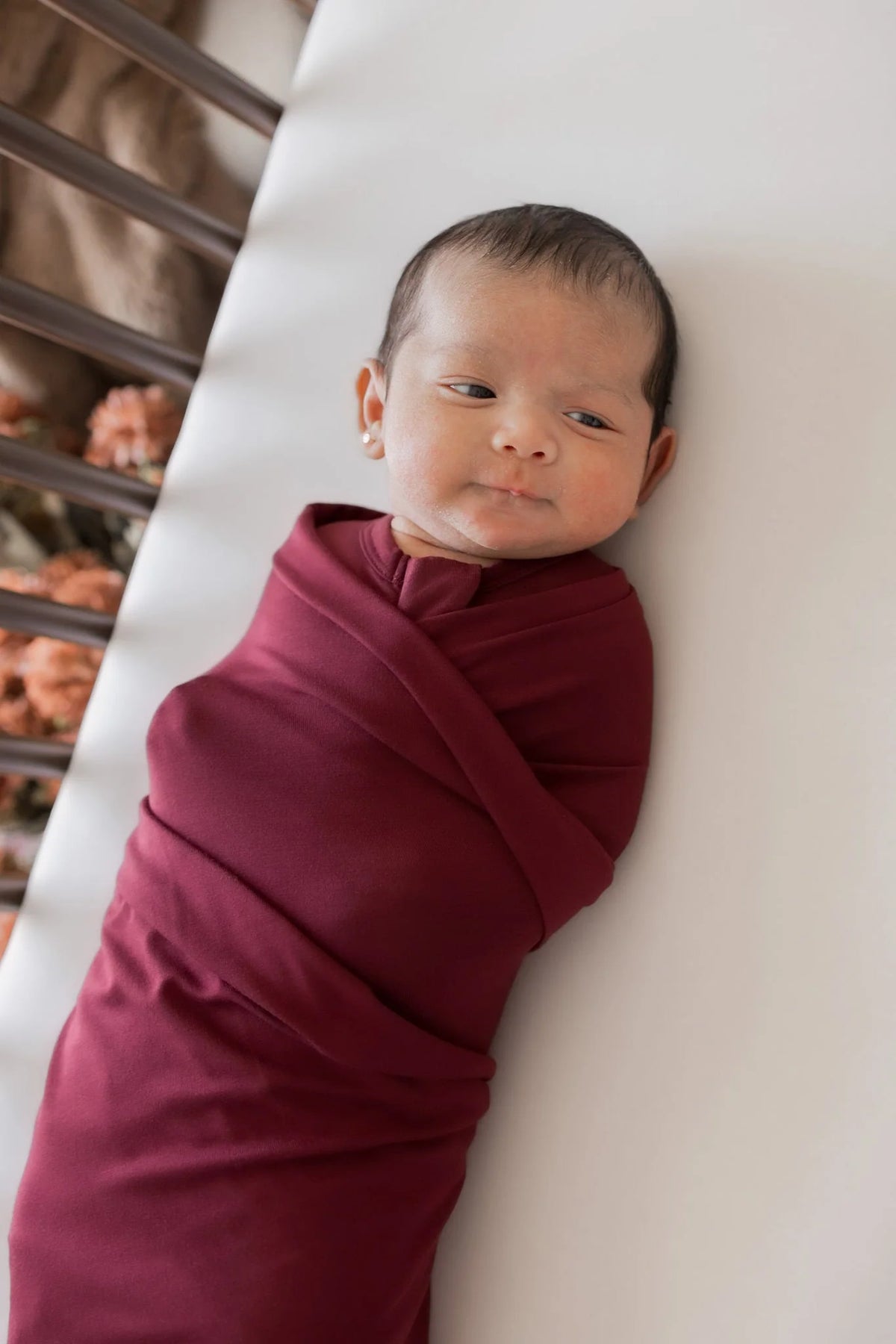 Swaddle Blanket in Burgundy