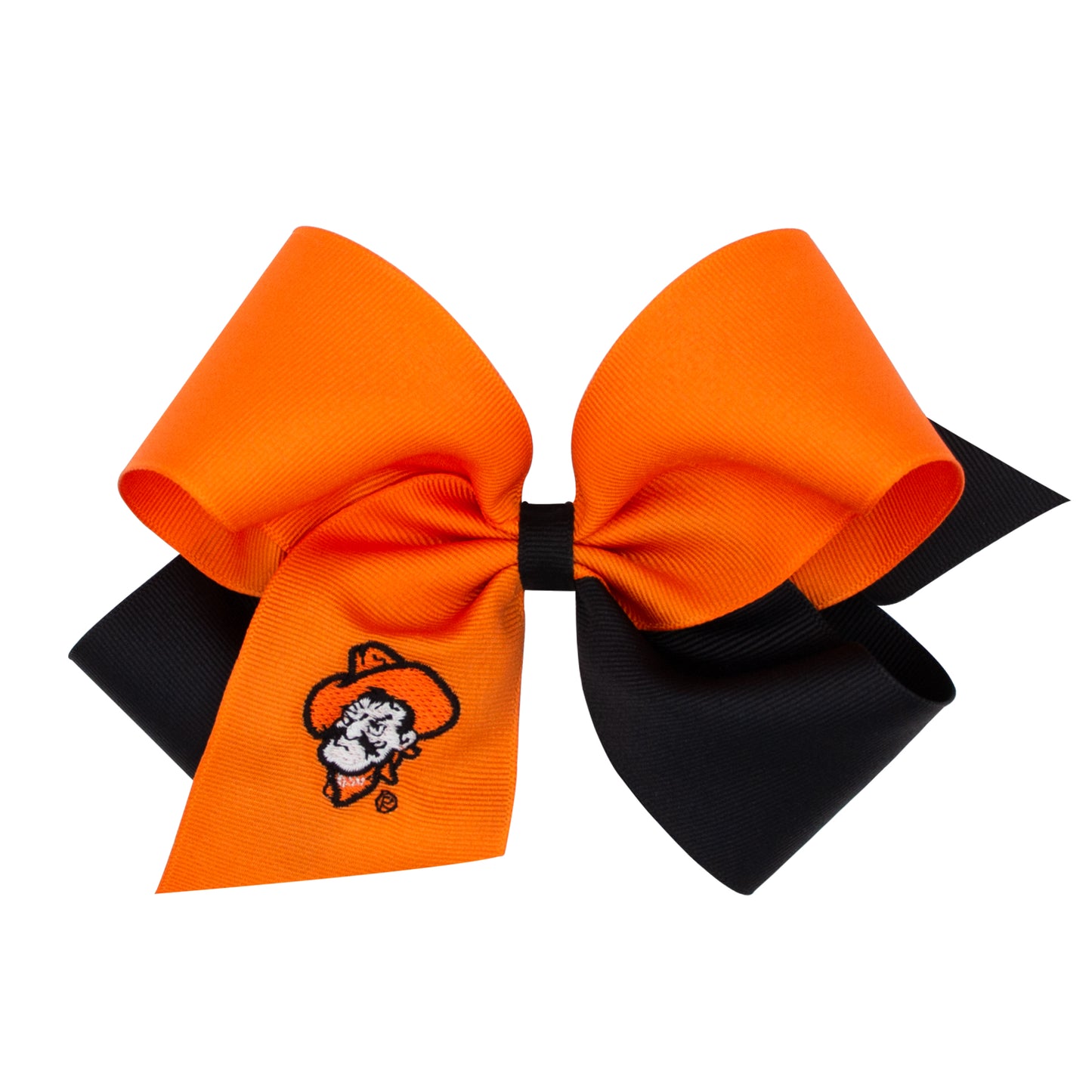 King OSU Two-Tone Embroidered Hair Bow