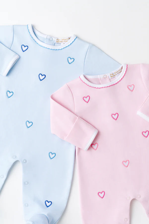 Rock Me Romper- Palm Beach Pink with Hearts