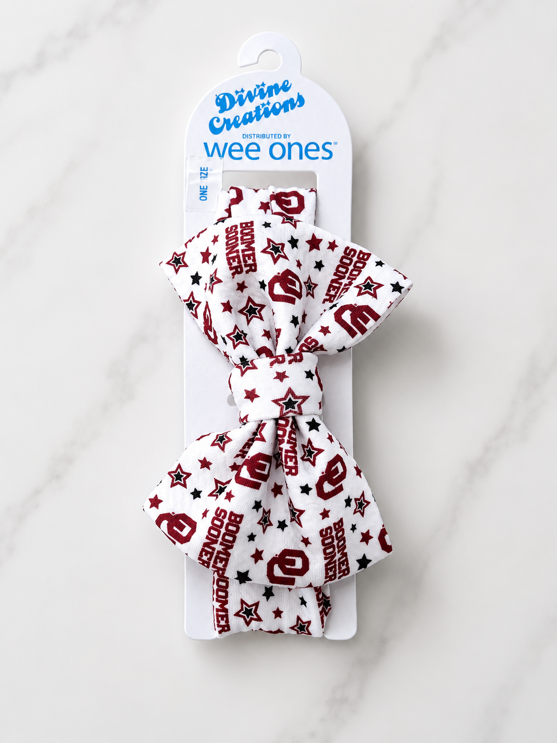 College Print Texture Band w/ Bowtie