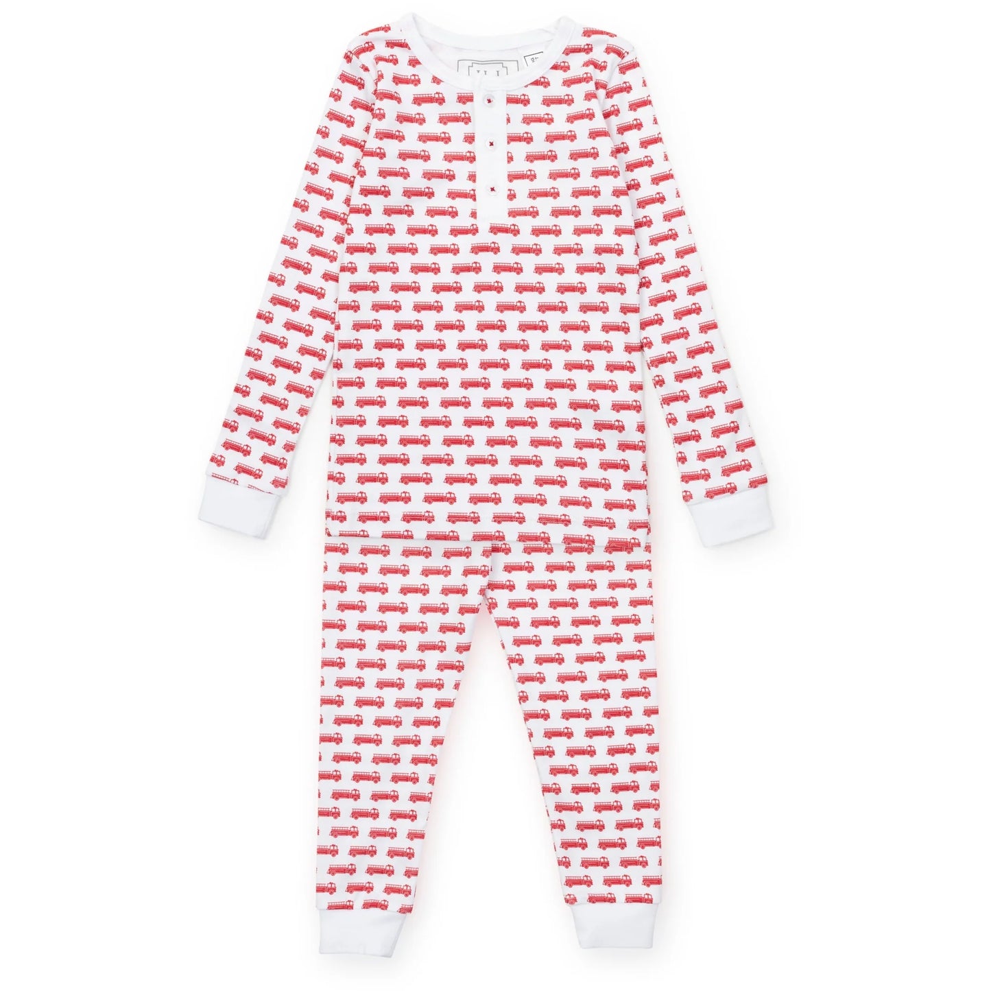 Jack Boys Pajama Pant Set- Fire Truck Red