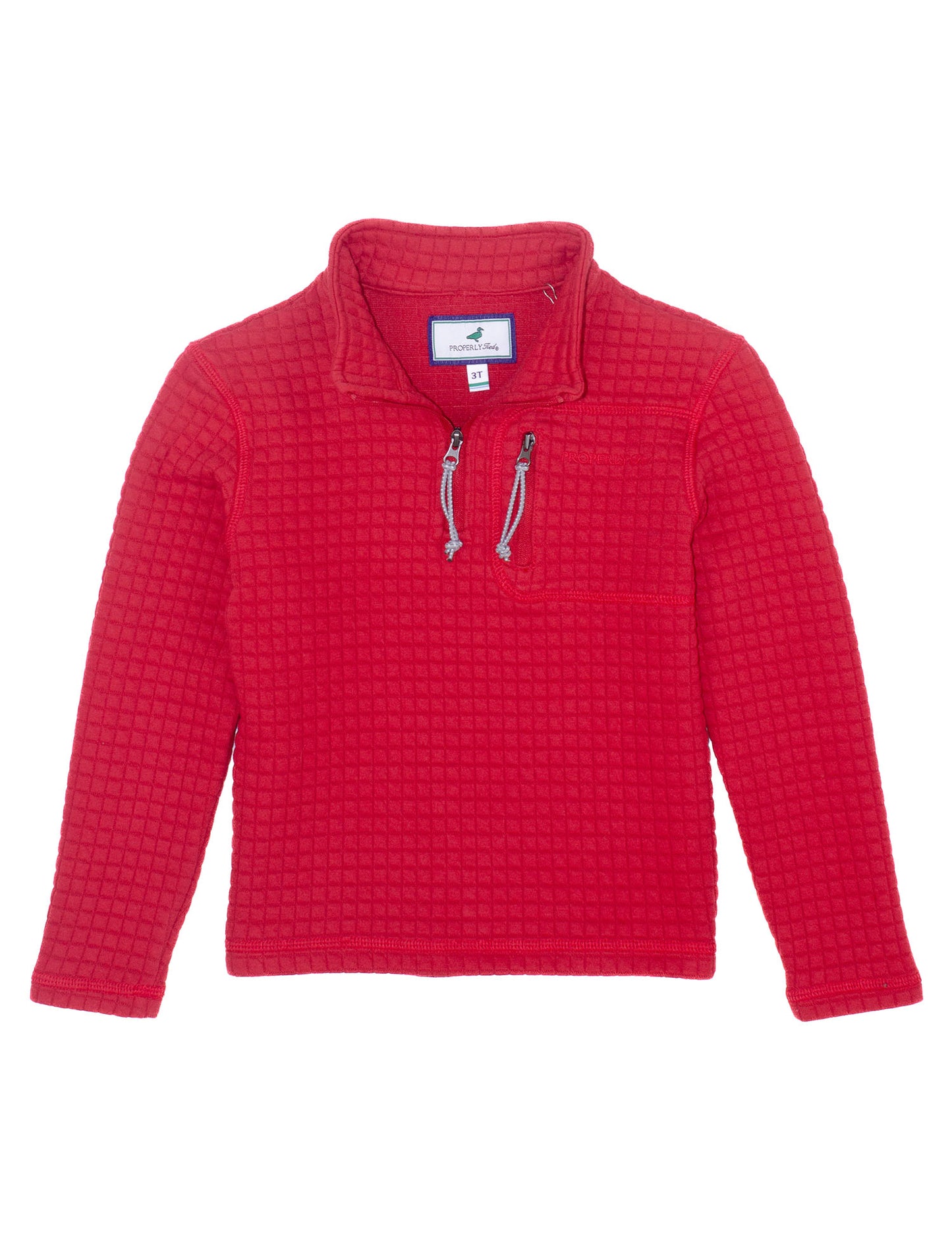 Boys Delta Pullover- True Red