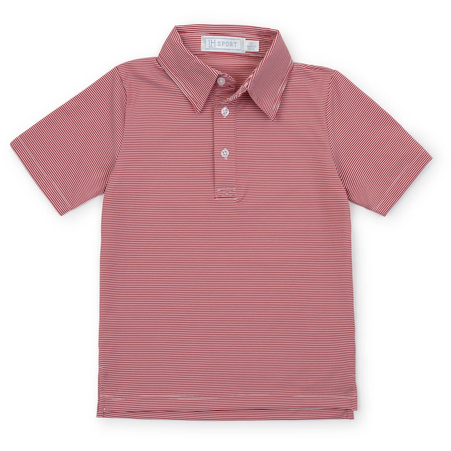 Will Boys' Golf Polo Shirt - Red Stripes