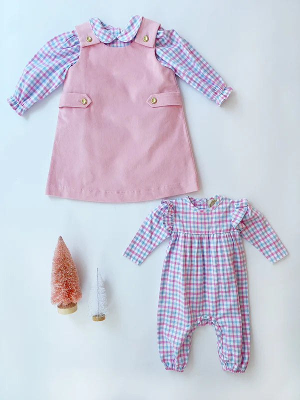 Leigh Ann Angel Sleeve Romper (Flannel)