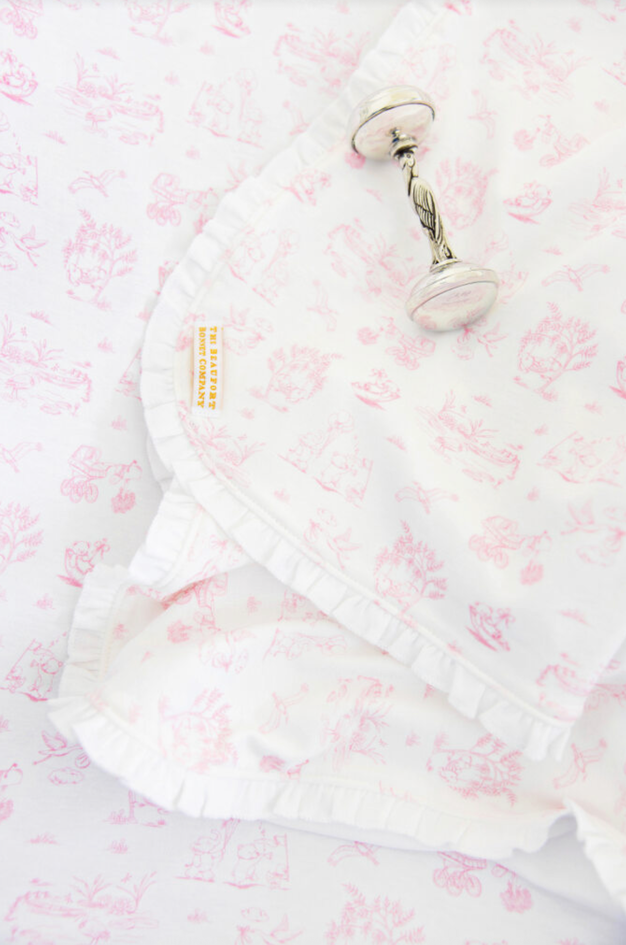 Baby Buggy Blanket - Sir Propers Sweet Arrival (Hamptons Hot Pink)