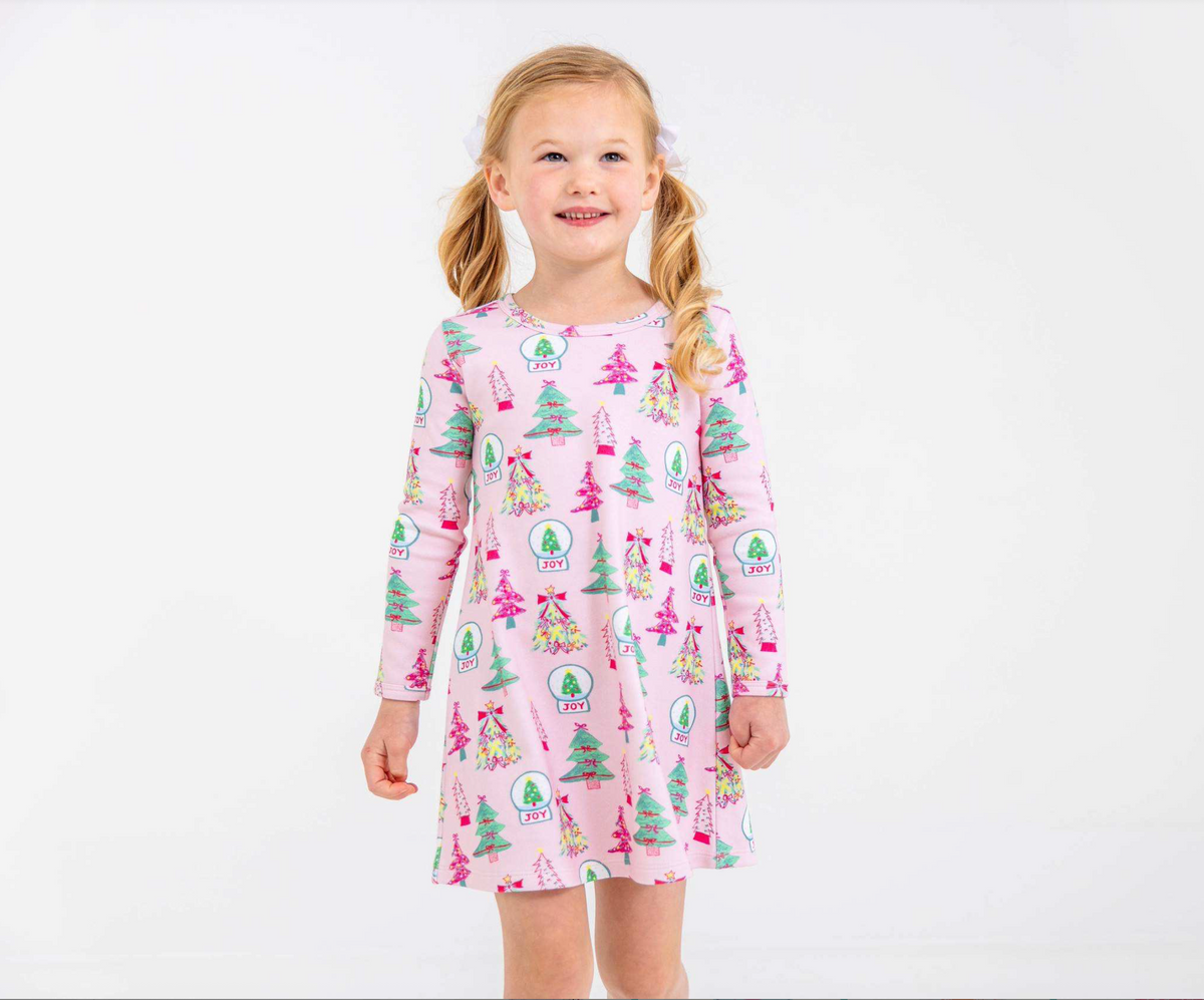 Long Sleeve Polly Play Dress - Christmas Coloring Contest