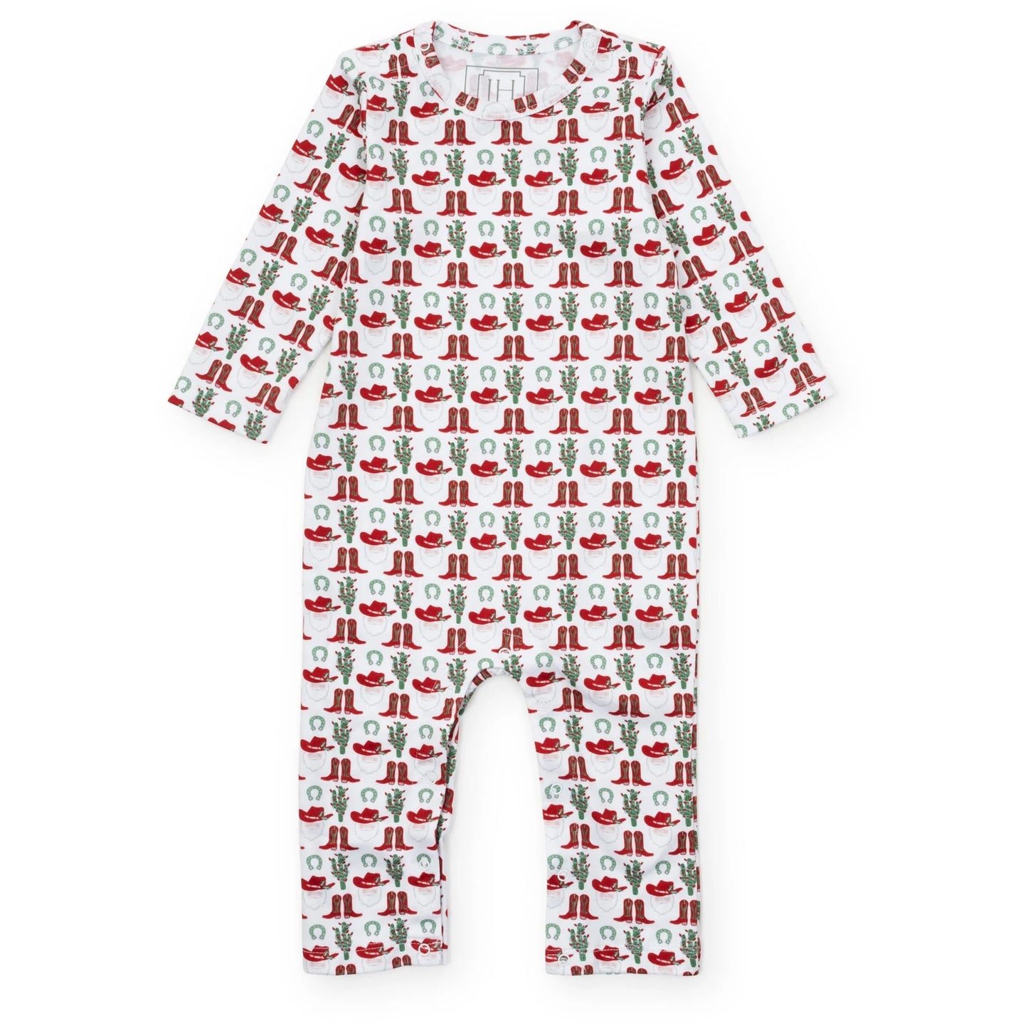 Thompson Boys Pima Cotton Romper- Cowboy Christmas
