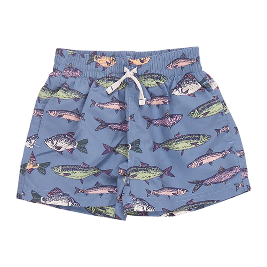 Baby Boys Swim Trunk - Bluestone Multi Fishies