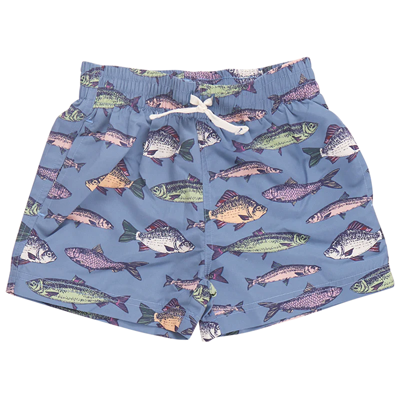 Boys Swim Trunk - Bluestone Multi Fishies