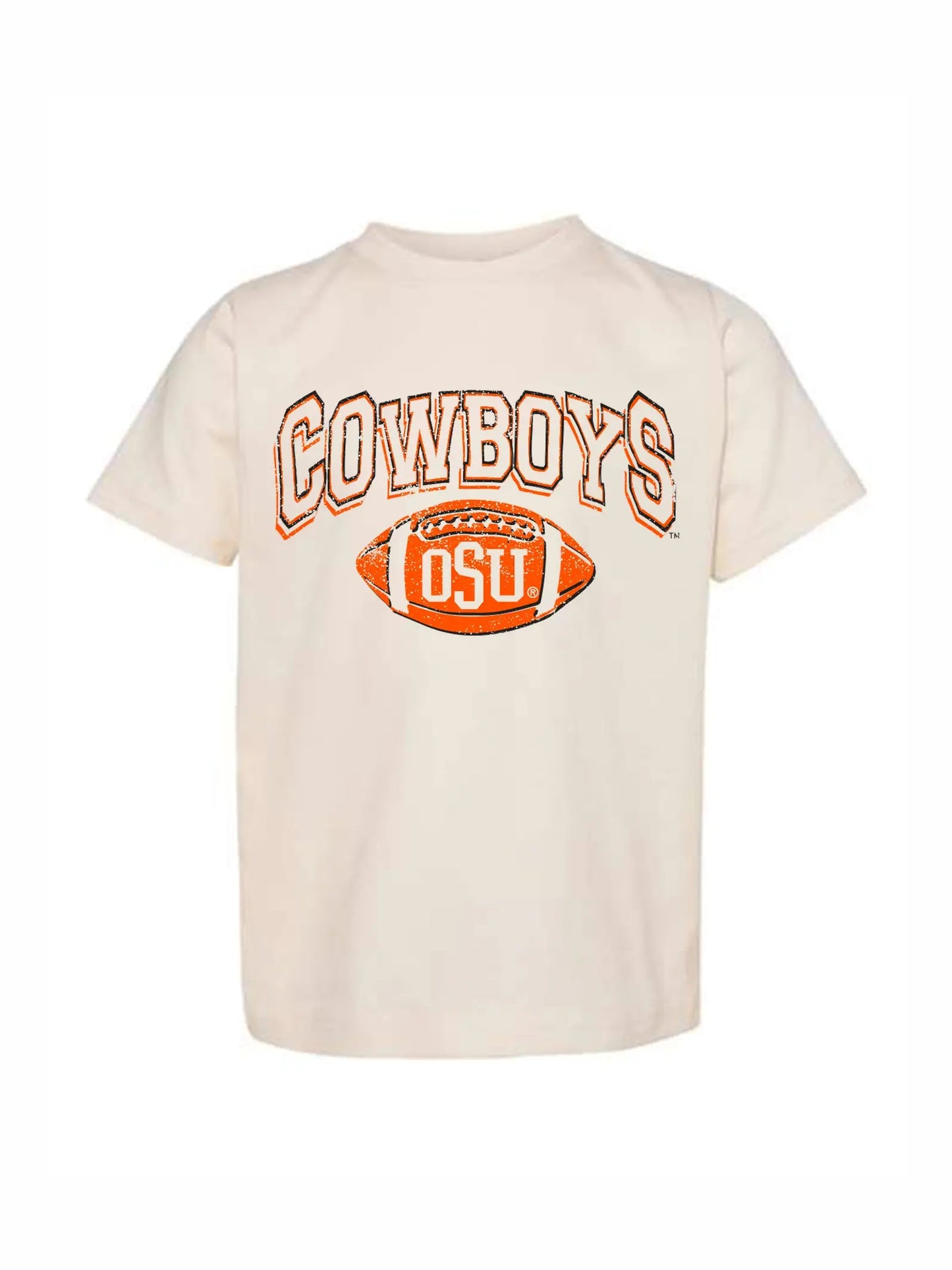 Children's Osu Cowboys Wonka Football Off White Tee