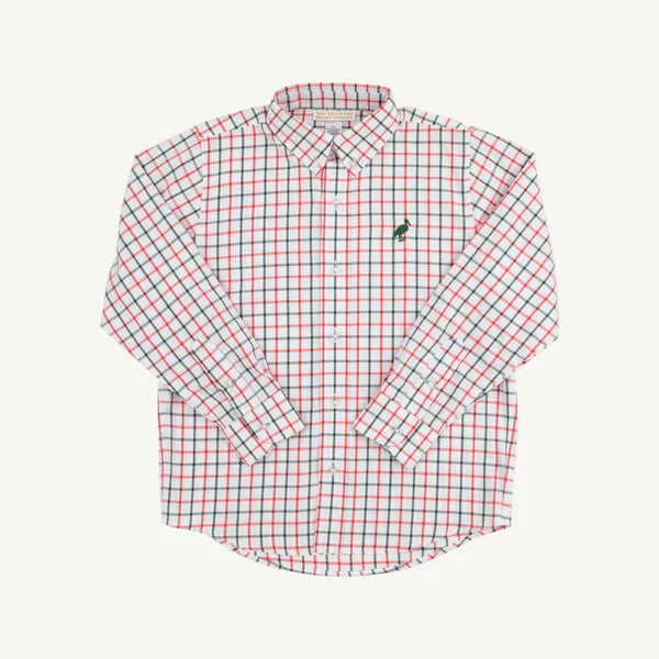 Dean's List Dress Shirt- Old Town Tattersall with Grier Green Stork