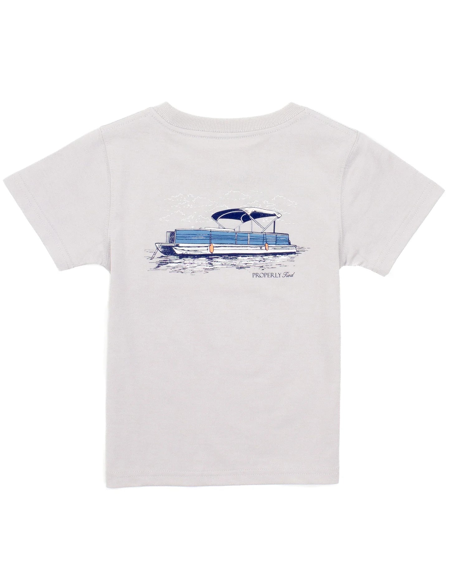 Boys Party Barge SS - Ice Grey
