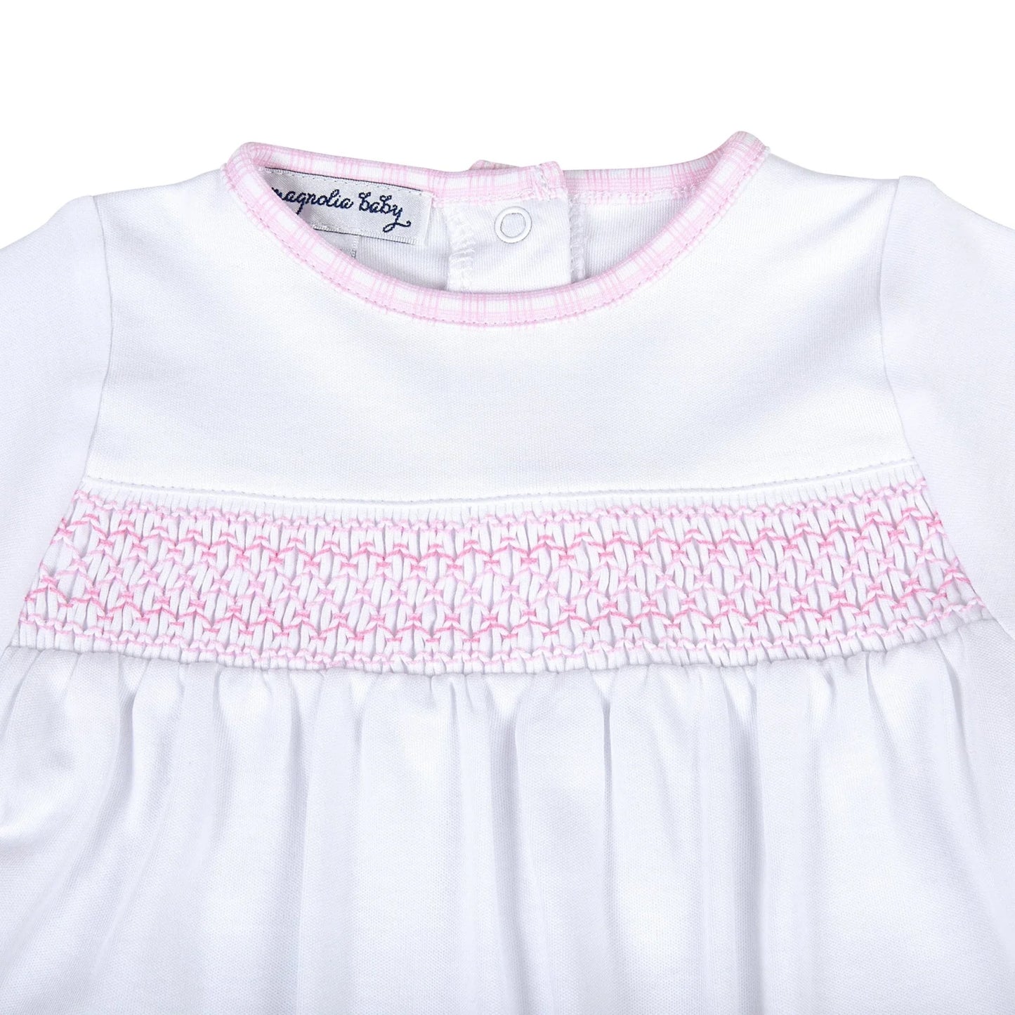 New Beginnings Smocked Footie - Pink