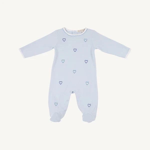 Rock Me Romper- Buckhead Blue with Hearts