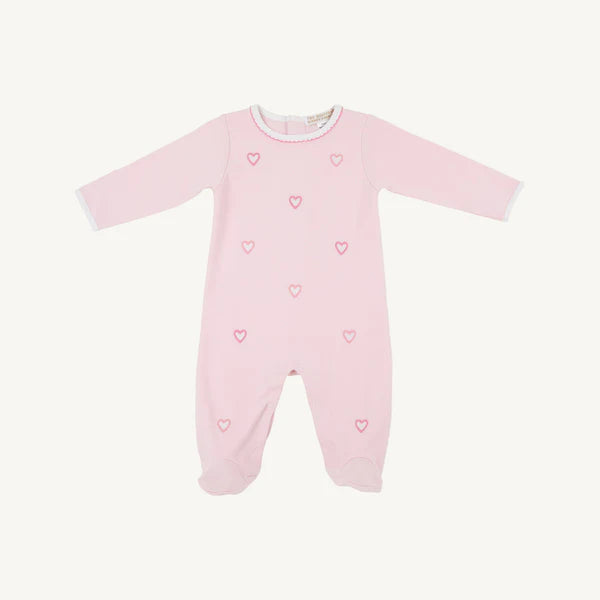 Rock Me Romper- Palm Beach Pink with Hearts