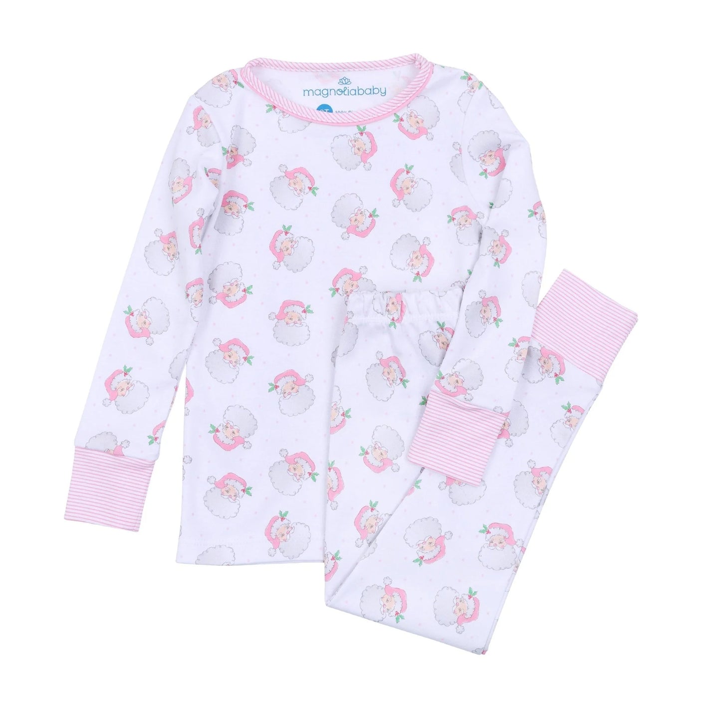 Santa Baby Long Pajamas - Pink