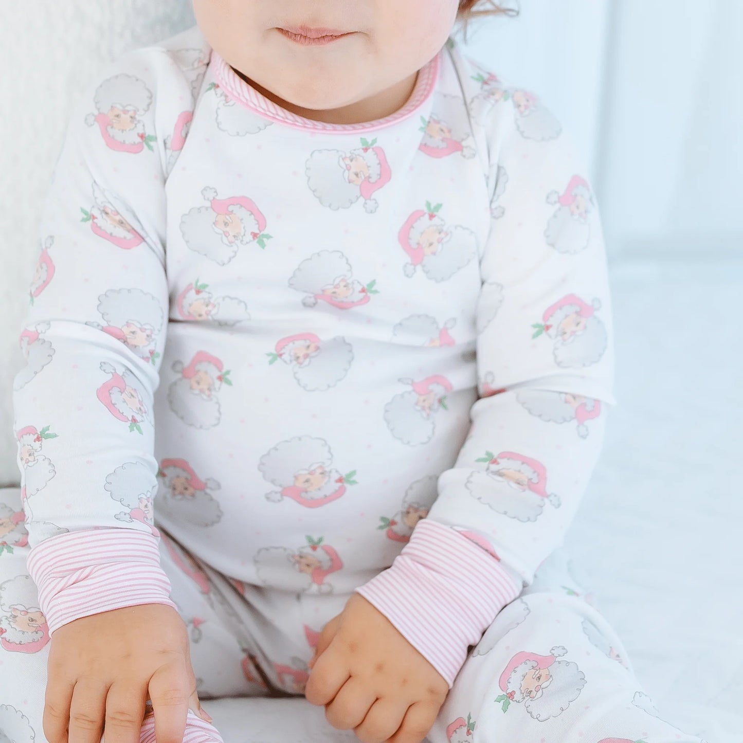 Santa Baby Long Pajamas - Pink