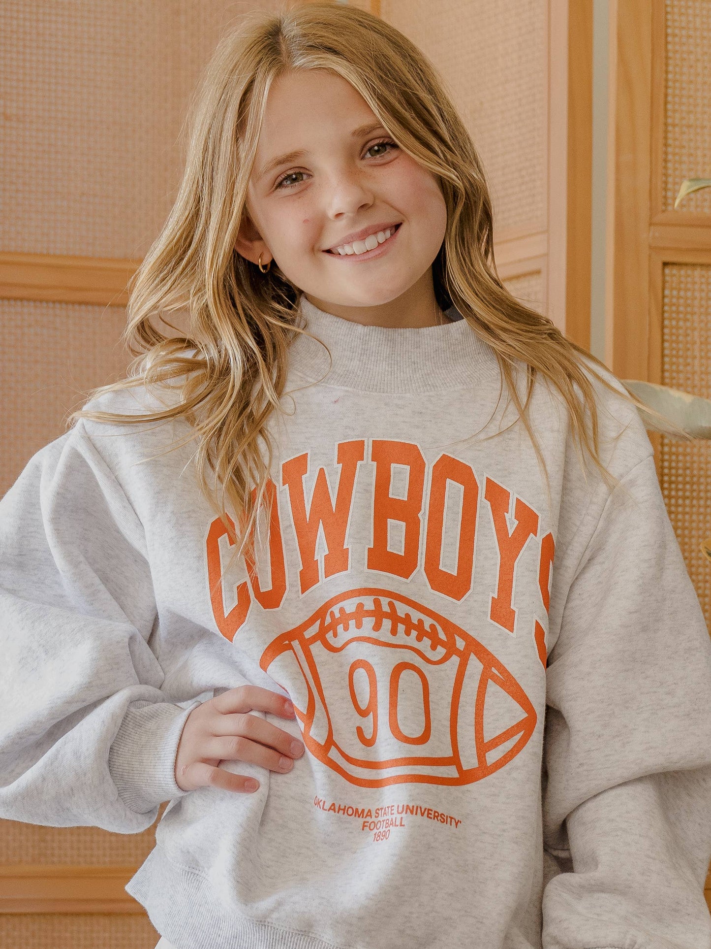 Children's OSU Cowboys Campus Classic Mock Neck Sweatshirt
