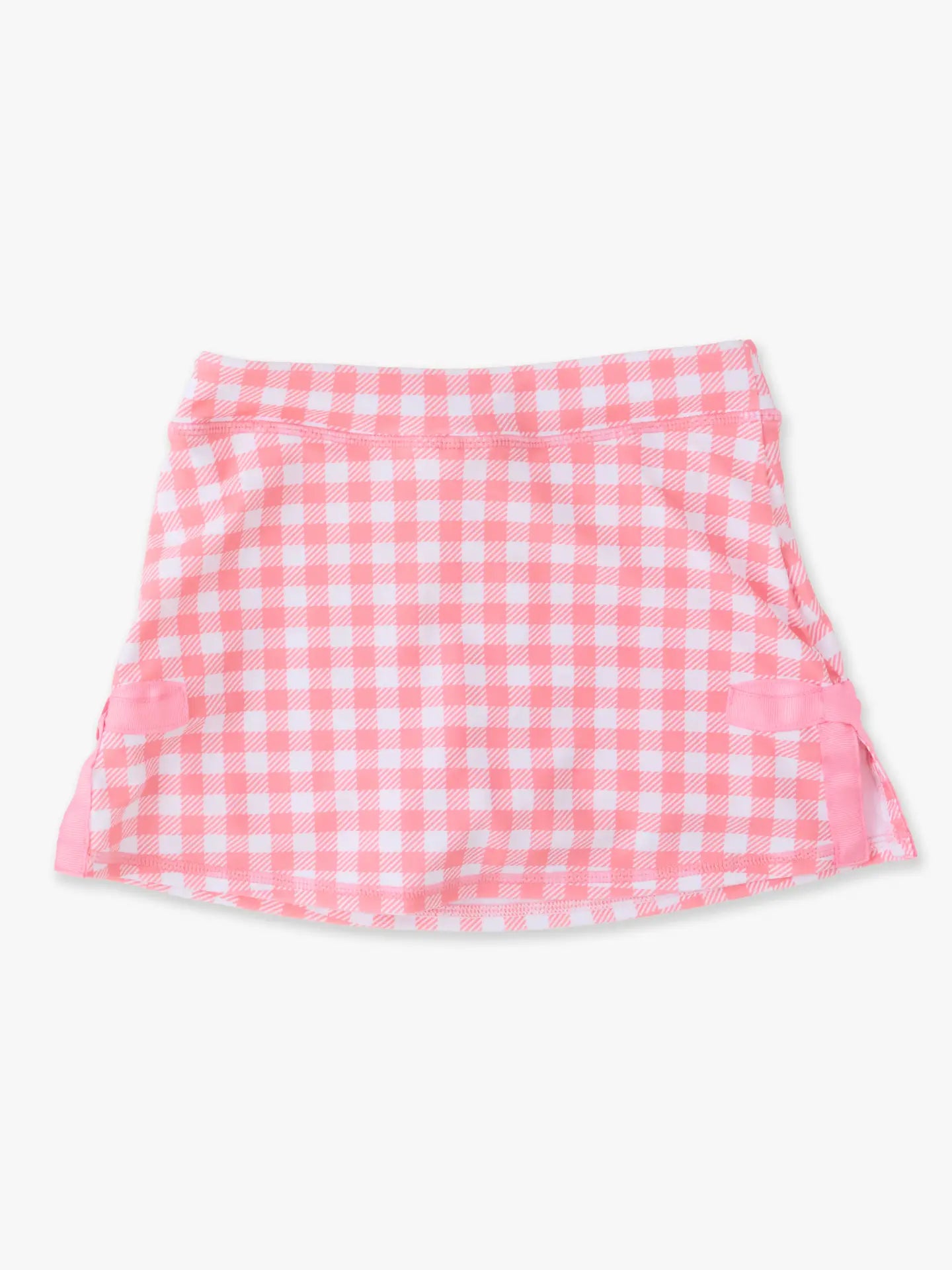 Girls Bubblegum Gingham Active Bow Skort