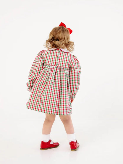 Della Marie Dress - Richmond Red & Kiawah Kelly Green Gingham