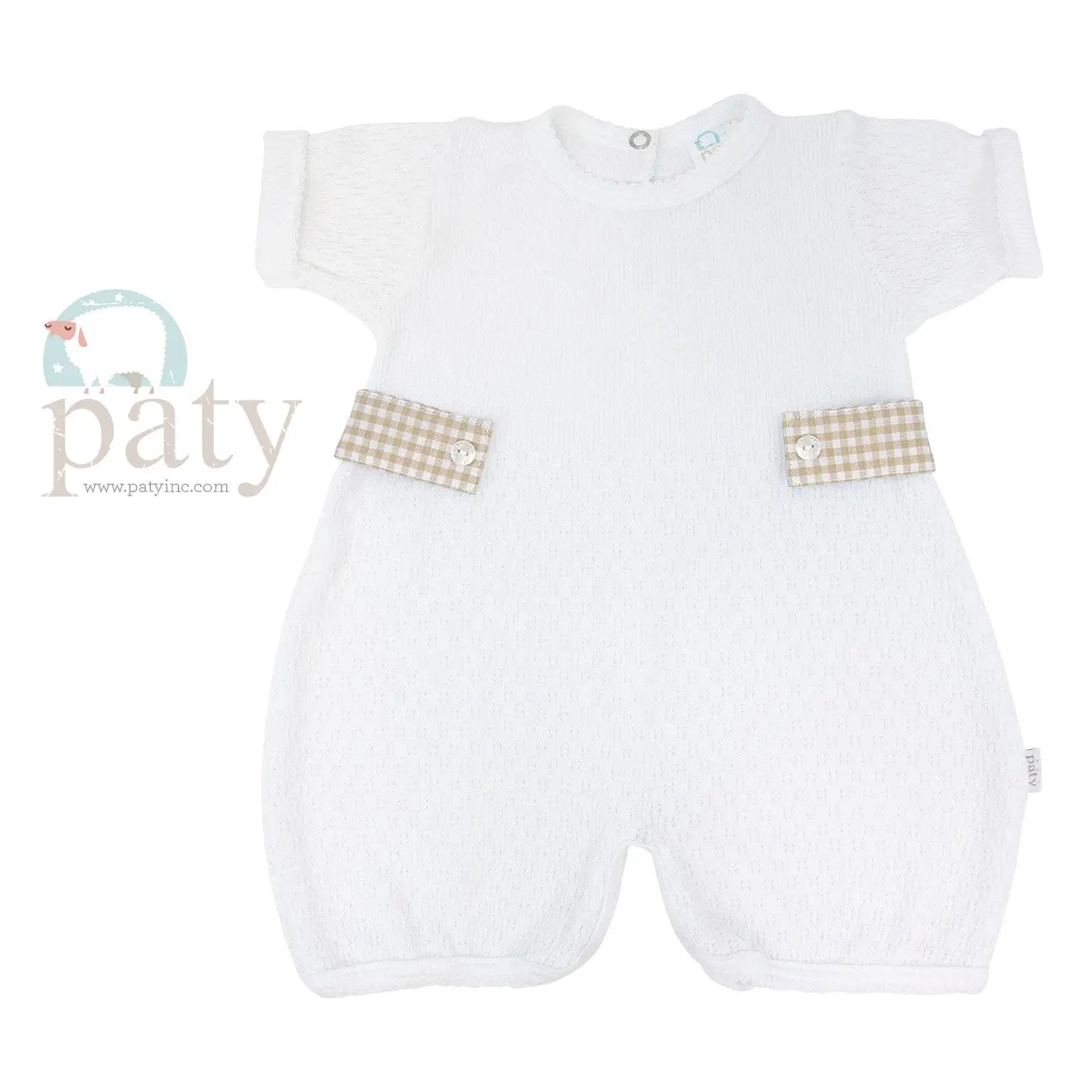 Paty Knit Bubble, Gingham Tabs