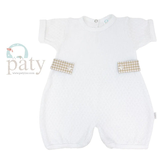 Paty Knit Bubble, Gingham Tabs